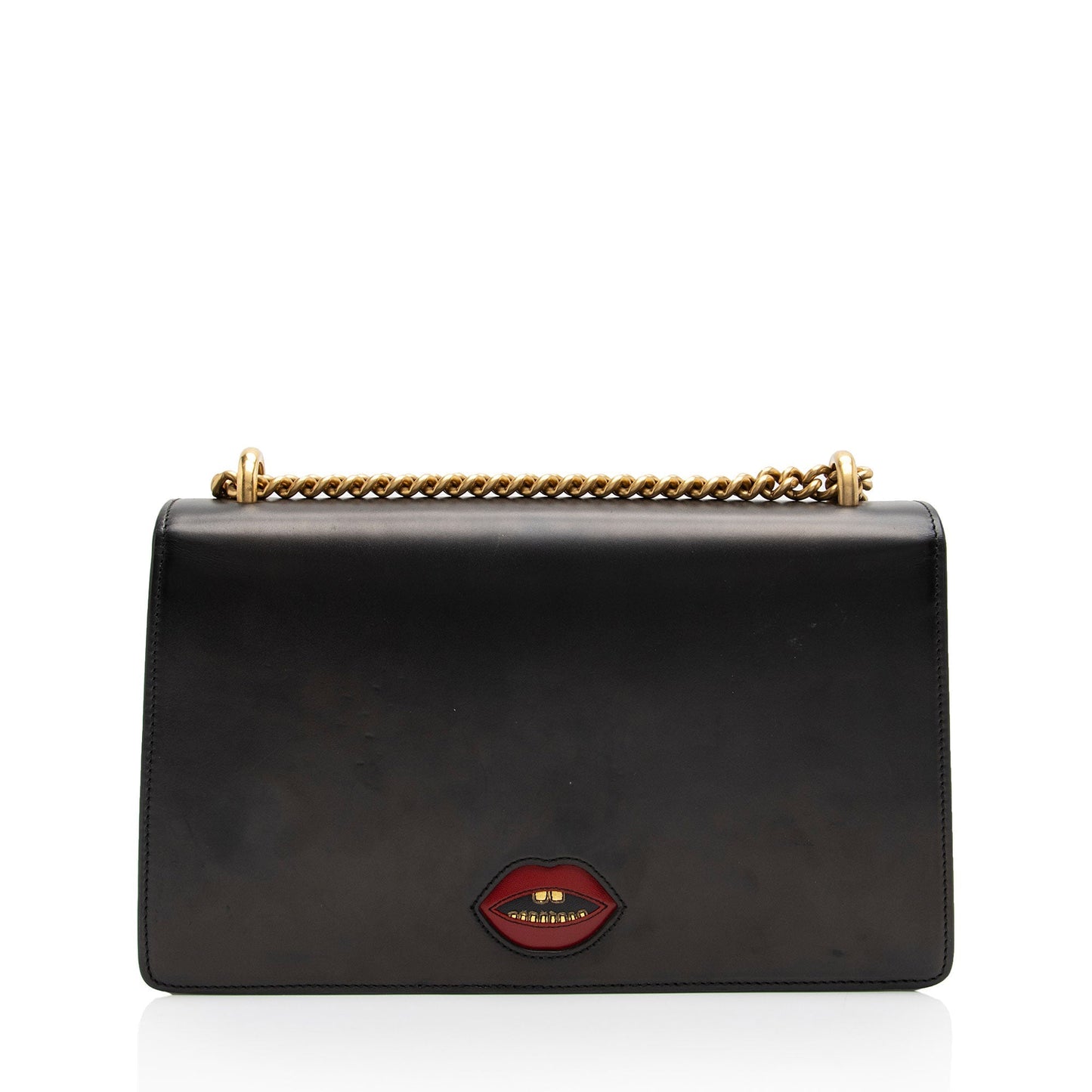 Gucci Calfskin Malaga Kid Heart GG Marmont Medium Flap Bag