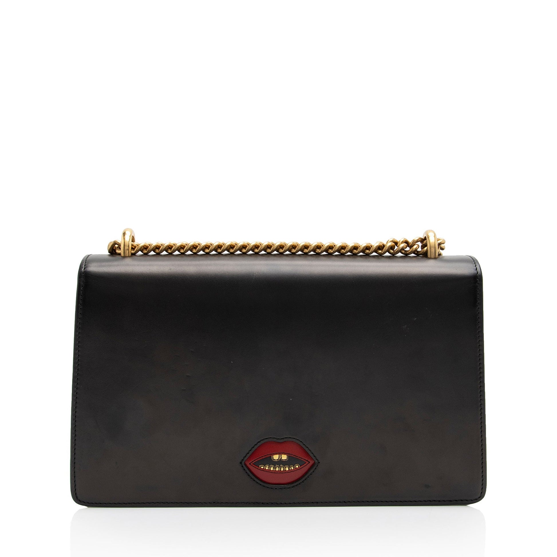 Gucci Calfskin Malaga Kid Heart GG Marmont Medium Flap Bag
