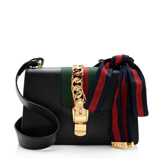 Gucci Leather Sylvie Small Shoulder Bag (SHF-15524)