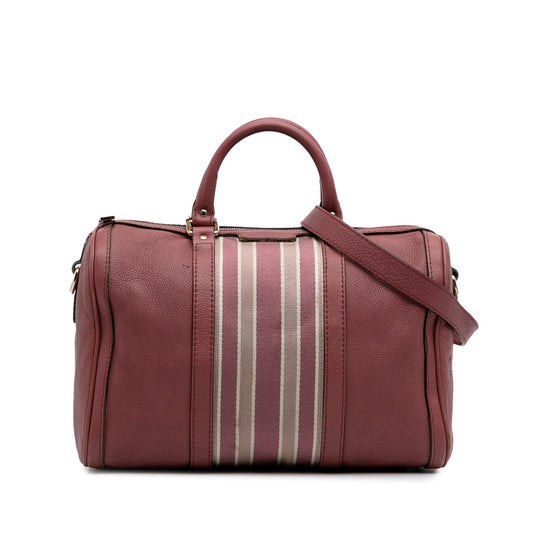 Gucci Calfskin Web Joy Boston Bag