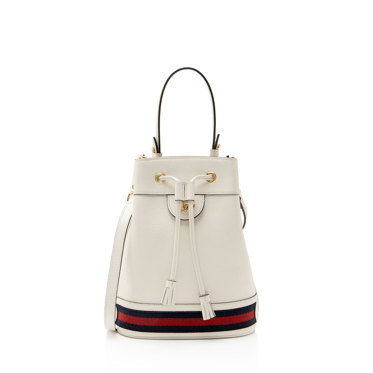 Gucci Calfskin Web Ophidia Small Bucket Bag