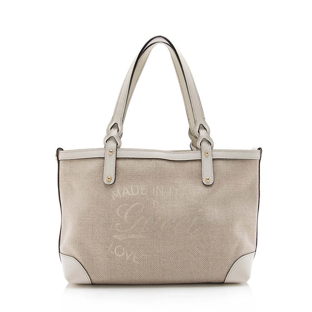 Gucci Leather Canvas Tote Style 57