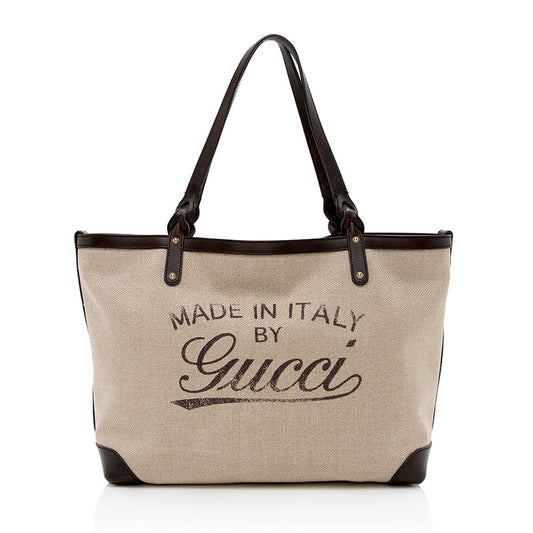 Gucci Leather Canvas Tote Style 59