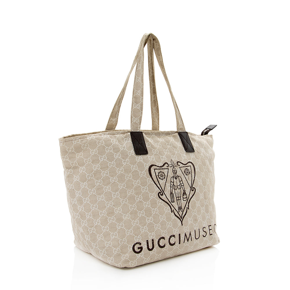 Gucci Leather Canvas Tote Style 61