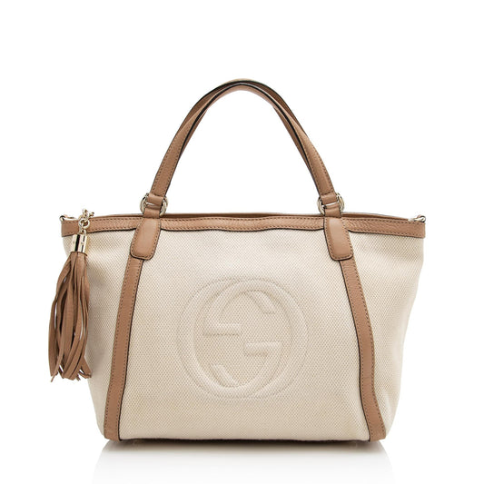 Gucci Canvas Soho Top Handle Tote (SHF-22392)