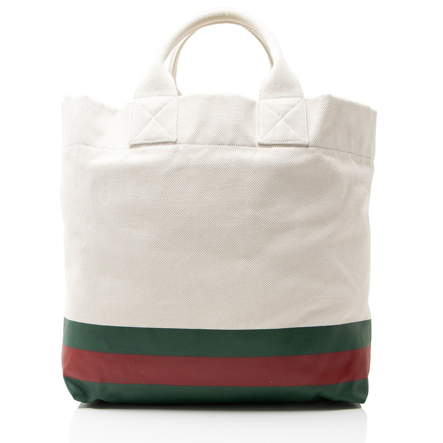 Gucci Canvas Web Logo Embossed Tote