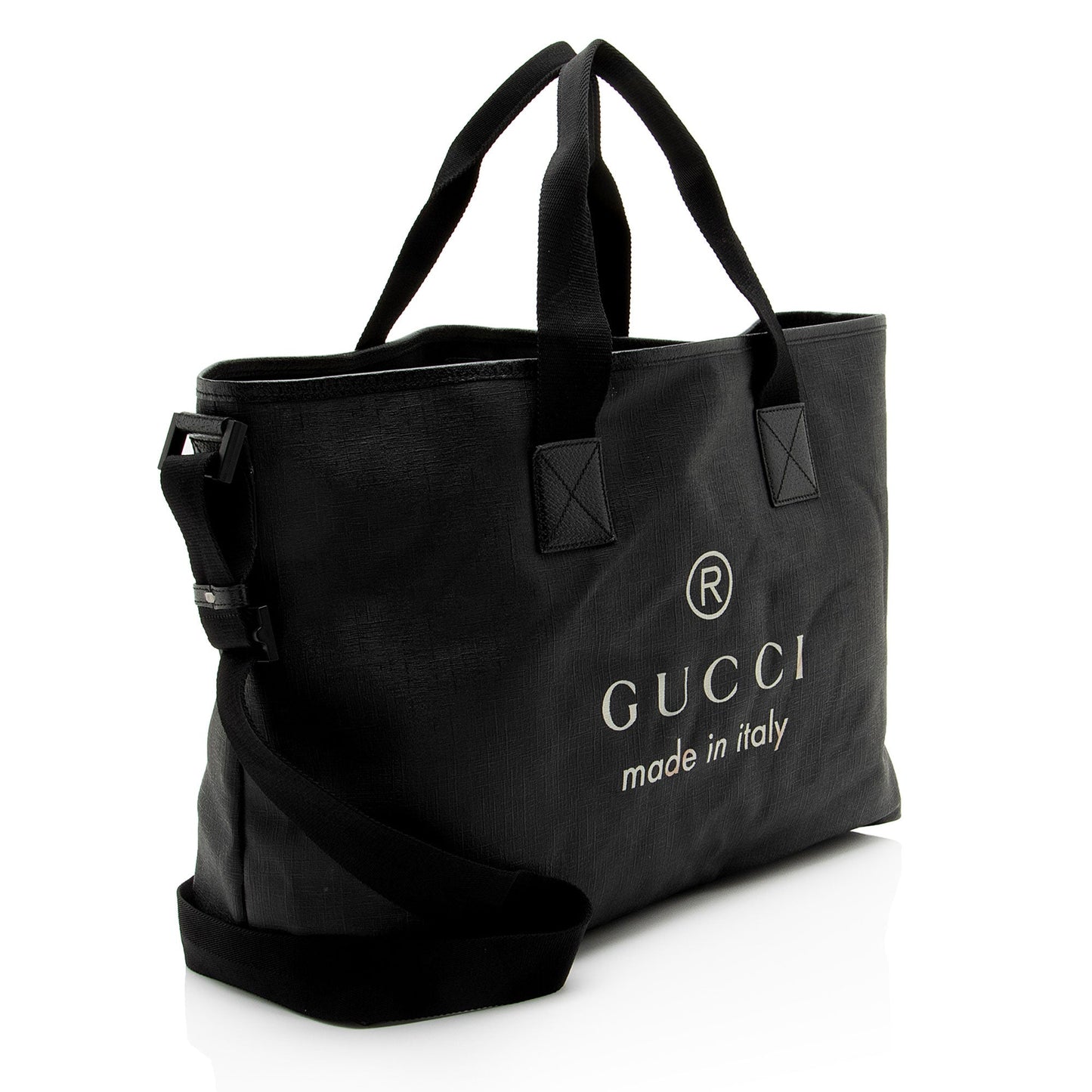 Gucci Coated Canvas Trademark Shopping Tote