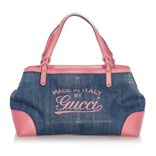 Gucci Craft Denim Tote Bag (SHG-kt80H9)
