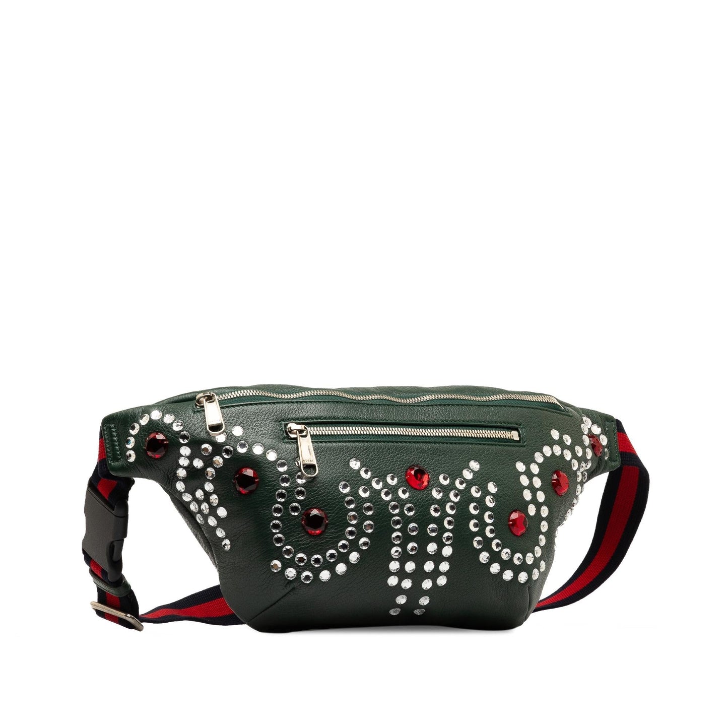 Gucci Crystal Embellished Web Belt Bag (SHG-)