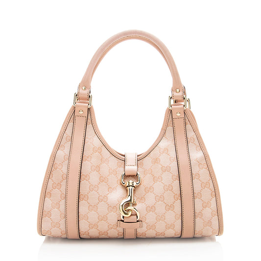 Gucci Joy Leather Canvas Shoulder Bag