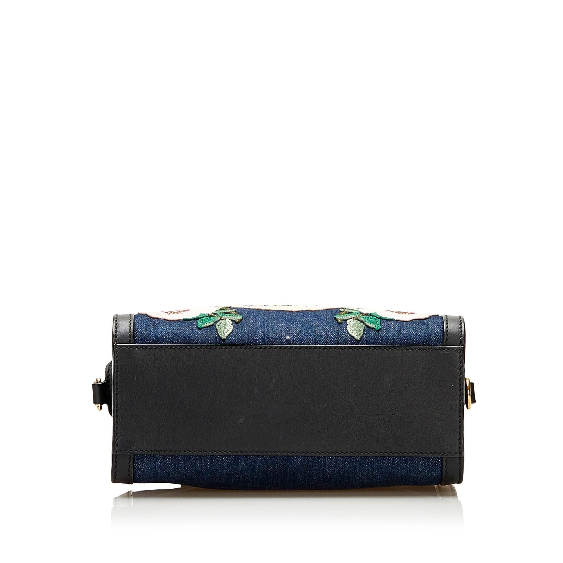 Gucci Denim Tiger Pearl Tote (SHG-35954)