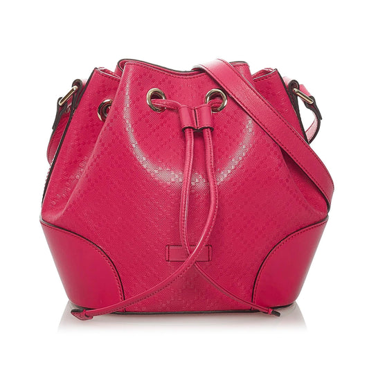 Gucci Diamante Bright Leather Bucket Bag (SHG-29104)