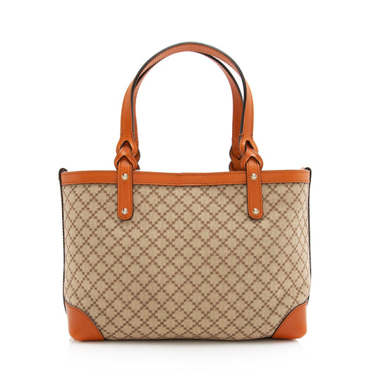 Gucci Diamante Canvas Craft Small Tote (SHF-22433)
