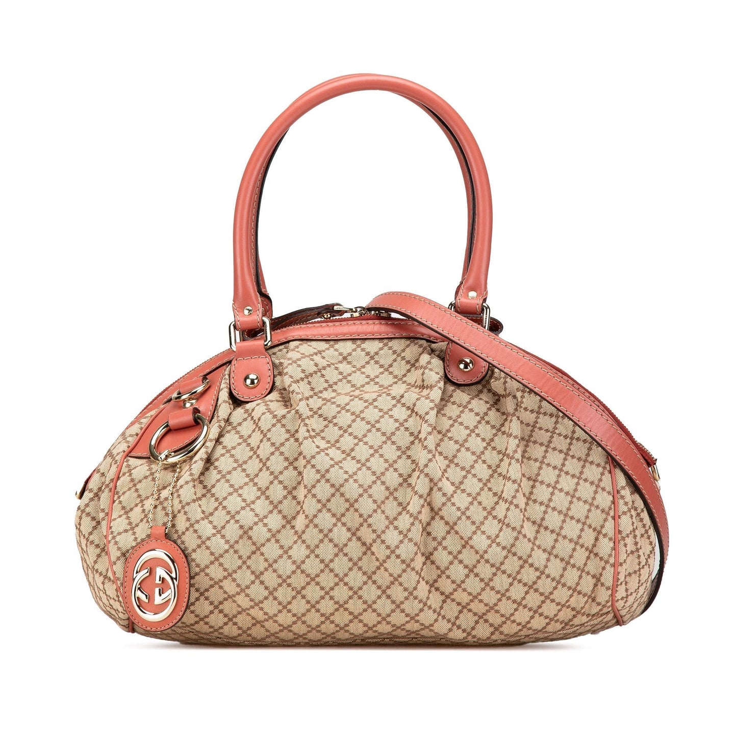 Gucci Diamante Canvas Sukey Satchel