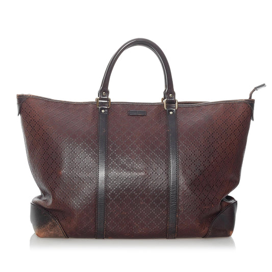 Gucci Diamante Leather Tote Bag (SHG-30327)