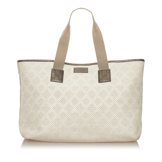 Gucci Diamante Raffia Tote