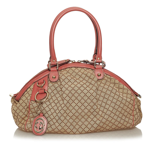 Gucci Diamante Sukey Canvas Handbag (SHG-28932)