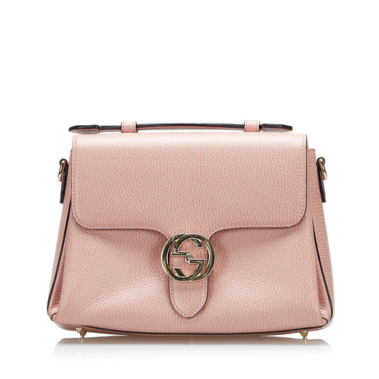 Gucci Dollar Calf Interlocking G Satchel (SHG-qAUwum)