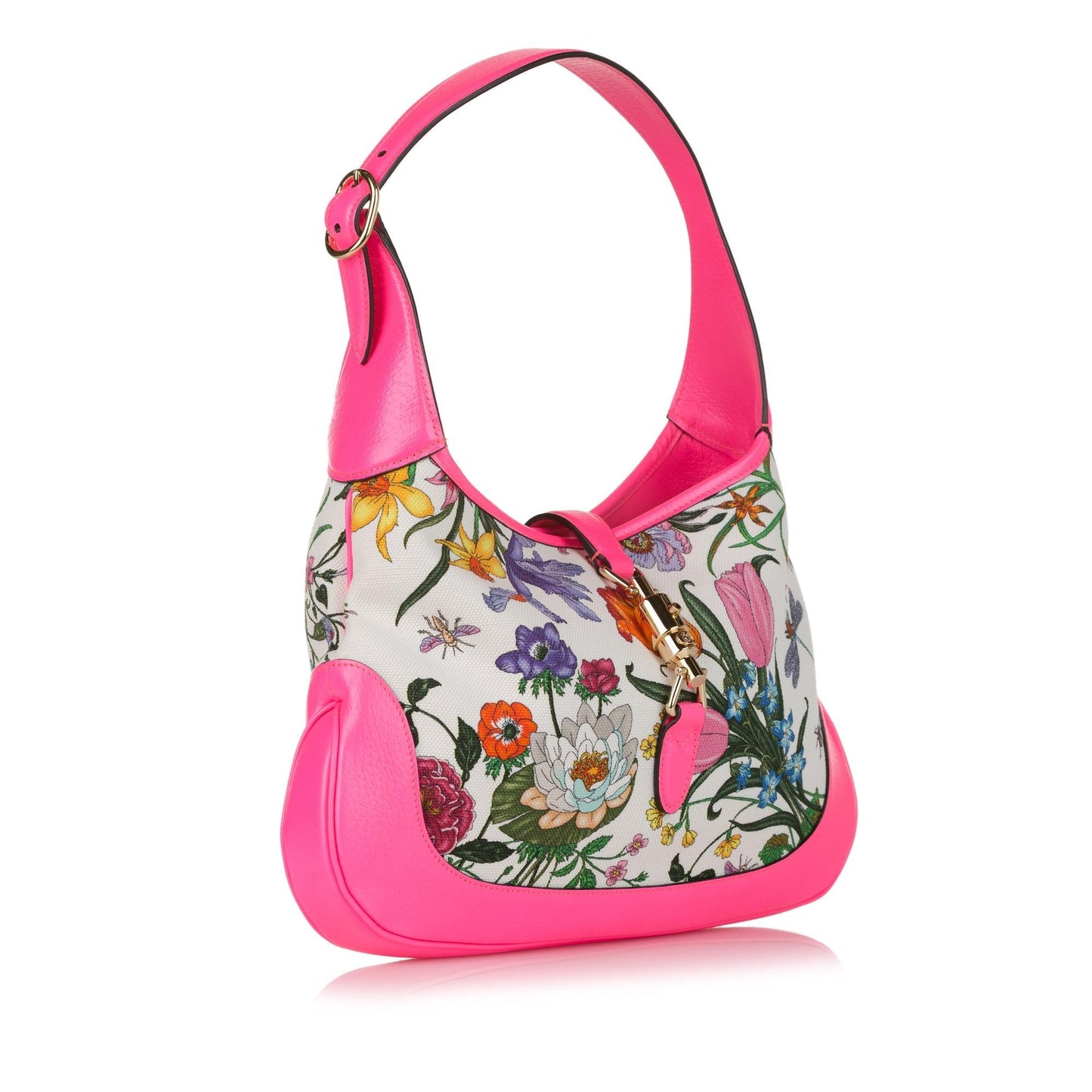 Gucci Flora New Jackie Canvas Shoulder Bag (SHG-34114)