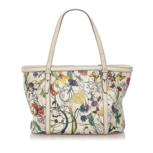 Gucci Flora Nice Leather Handbag (SHG-37333)