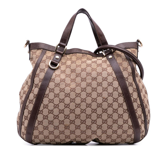 Gucci GG Canvas Abbey D Ring Convertible Satchel