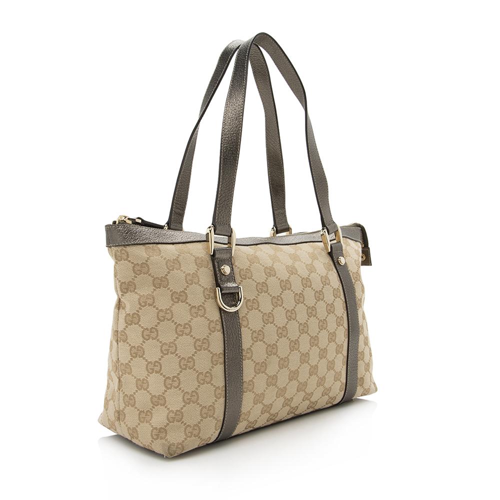 Gucci Abbey Canvas Monogram Tote Style 3