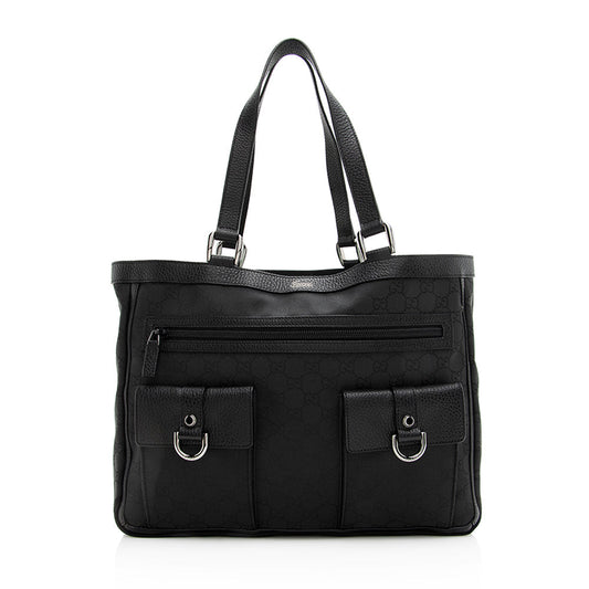 Gucci GG Canvas Abbey Pocket Tote (SHF-20128)