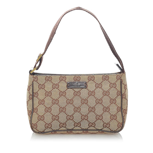 Gucci GG Canvas Baguette (SHG-31120)