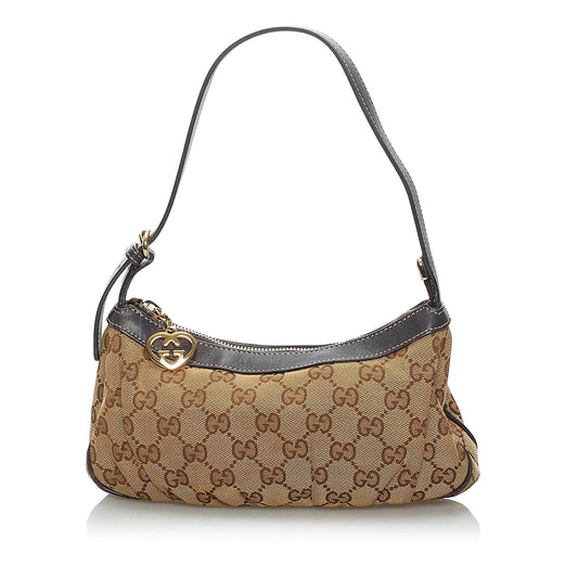Gucci GG Canvas Baguette (SHG-34048)