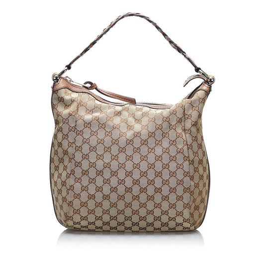 Gucci GG Canvas Bamboo Bar Hobo (SHG-oJqkMt)