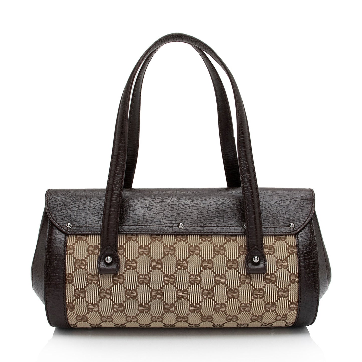 Gucci GG Canvas Bamboo Bullet Medium Satchel (SHF-6OHkiG)