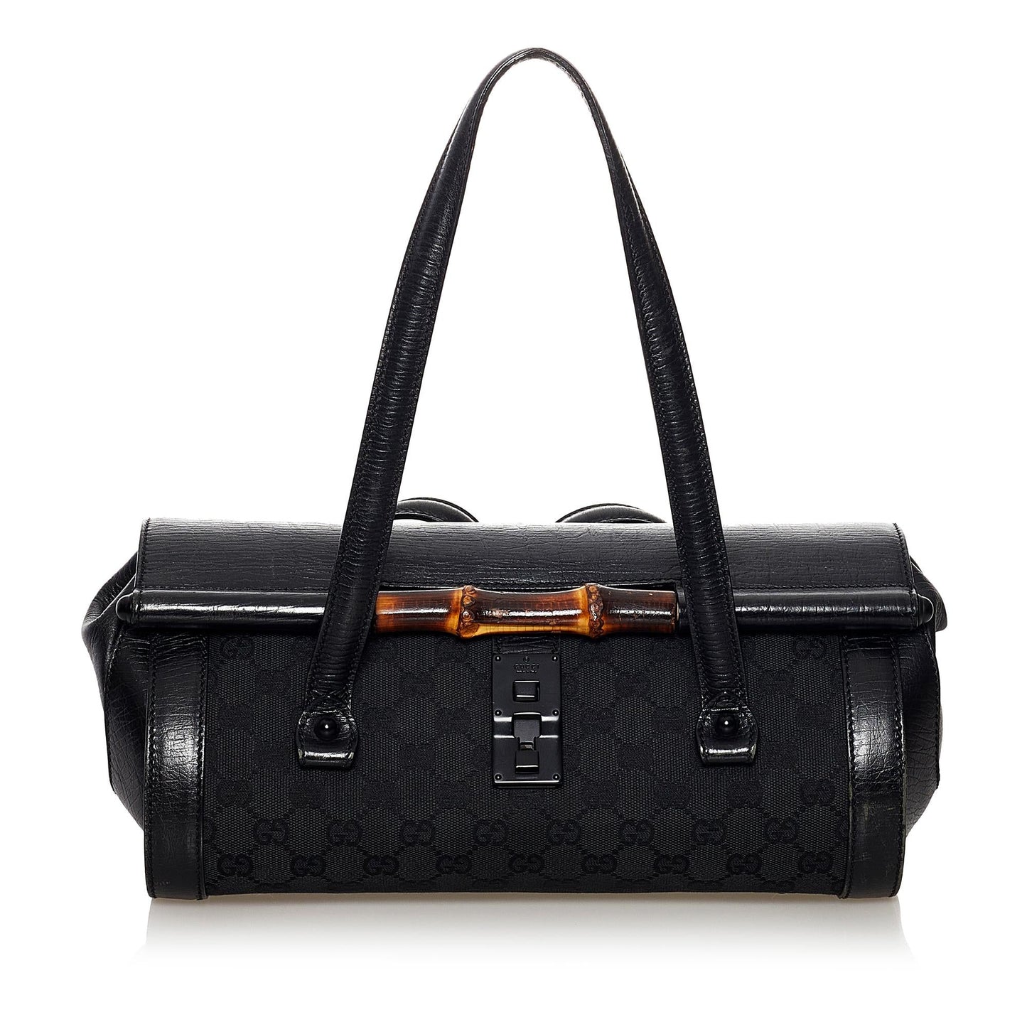 Gucci GG Canvas Bamboo Bullet Shoulder Bag (SHG-31791)
