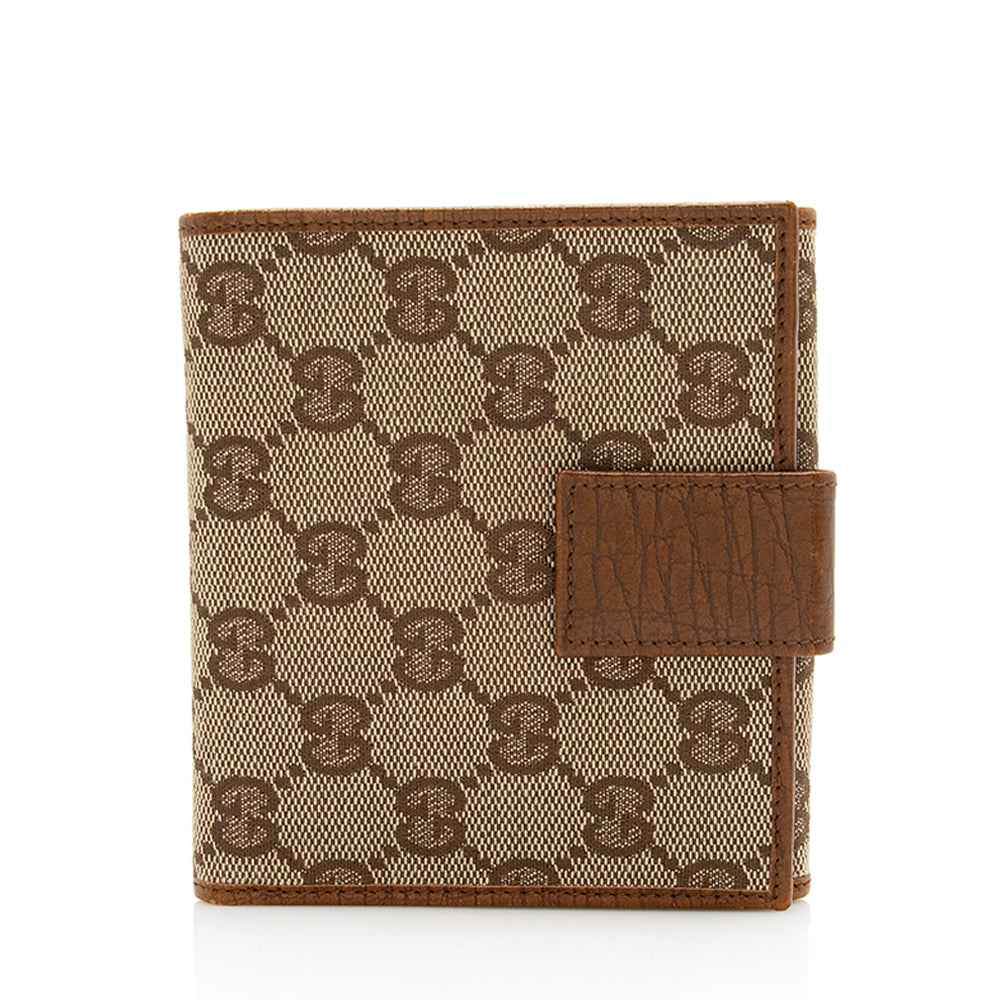Gucci GG Canvas Bamboo Compact Wallet (SHF-19903)
