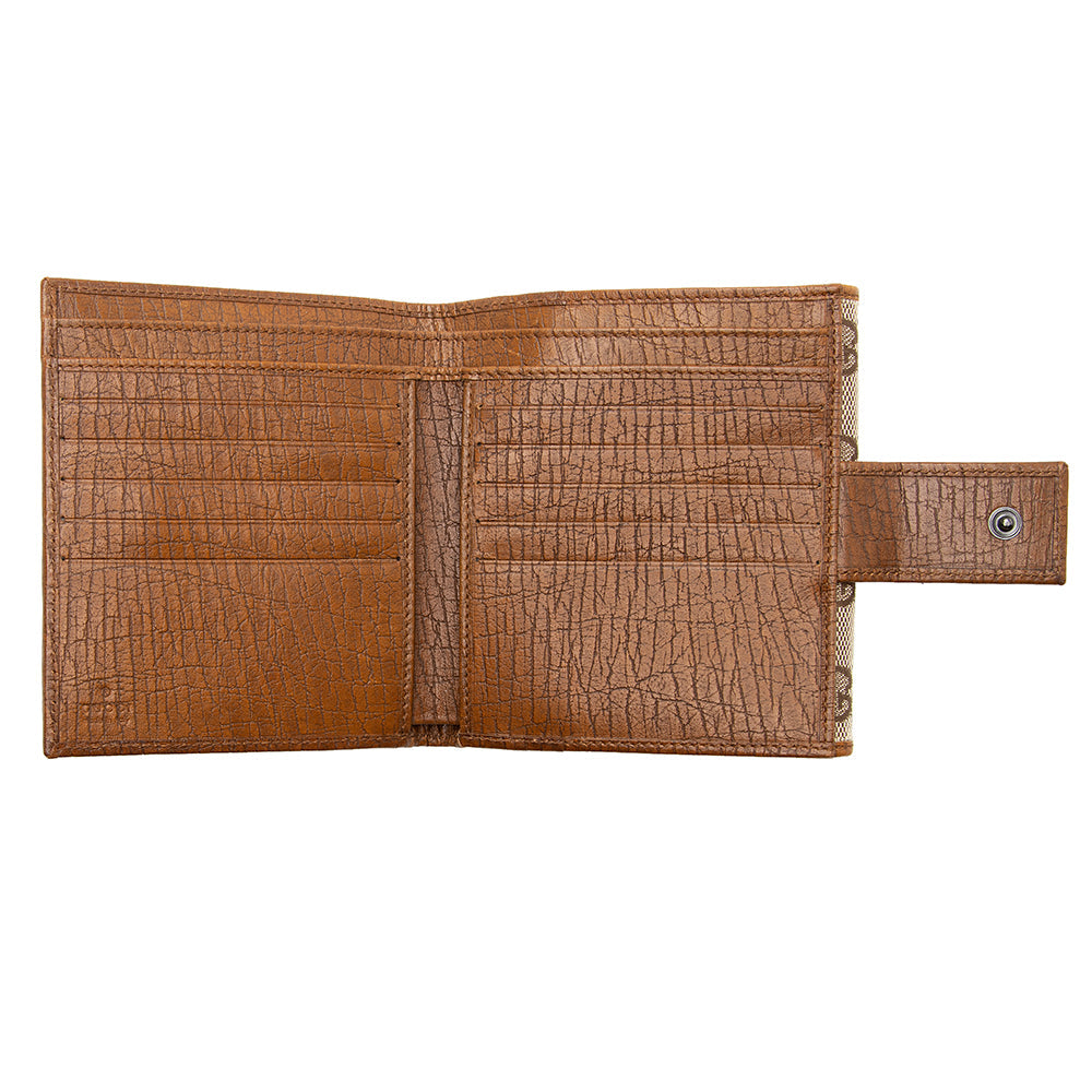 Gucci GG Canvas Bamboo Compact Wallet (SHF-19903)