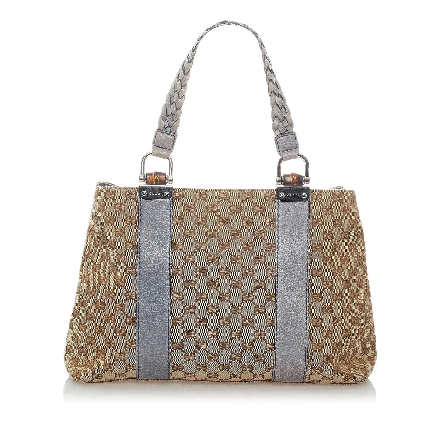 Gucci GG Canvas Bamboo Libeccio Tote Bag (SHG-32458)