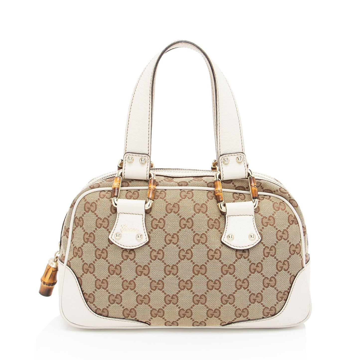Gucci GG Canvas Bamboo Mini Satchel (SHF-yKtYU5)
