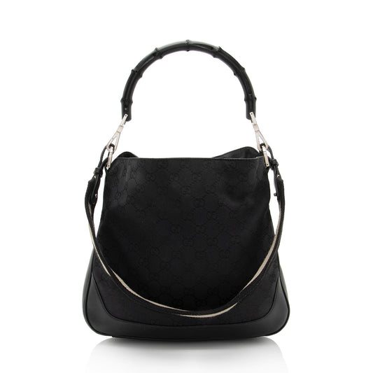 Gucci Leather Canvas Shoulder Bag