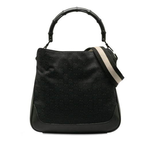 Gucci GG Canvas Bamboo Web Satchel (SHG-pA9yyO)