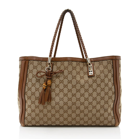 Gucci GG Canvas Bella Medium Tote (SHF-19775)