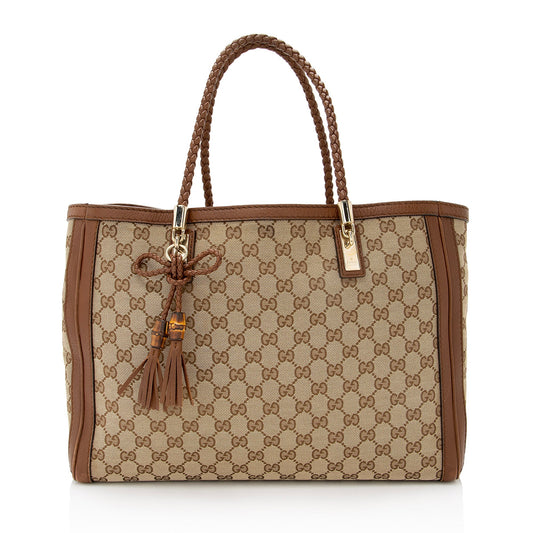 Gucci GG Canvas Bella Medium Tote (SHF-22813)