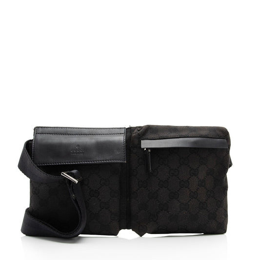 Gucci GG Canvas Double Pocket Belt Bag (SHF-4RHCaN)