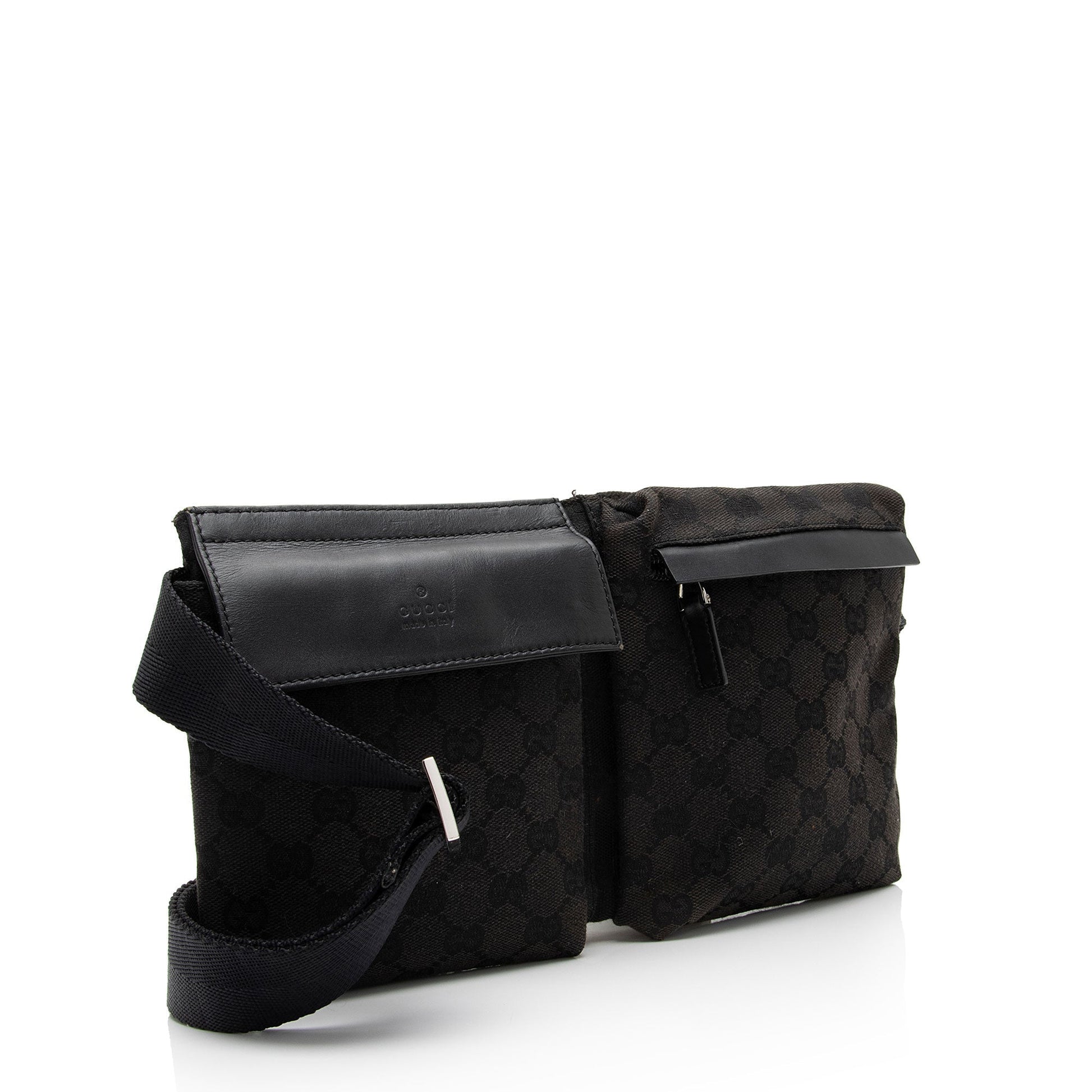 Gucci GG Canvas Double Pocket Belt Bag (SHF-4RHCaN)