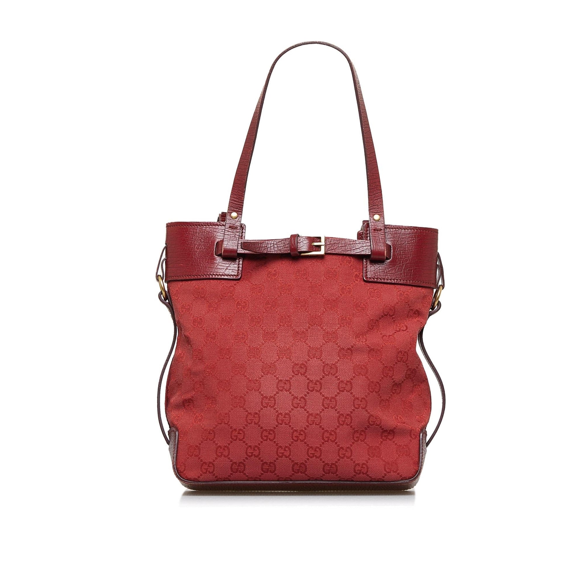 Gucci GG Canvas Belt Tote Bag (SHG-RoMOGQ)