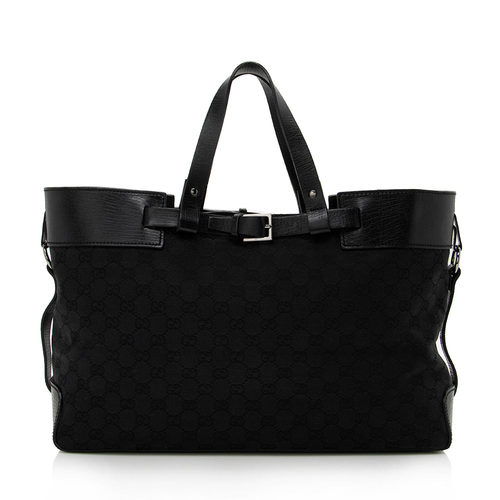 Gucci Leather Canvas Tote Style 58