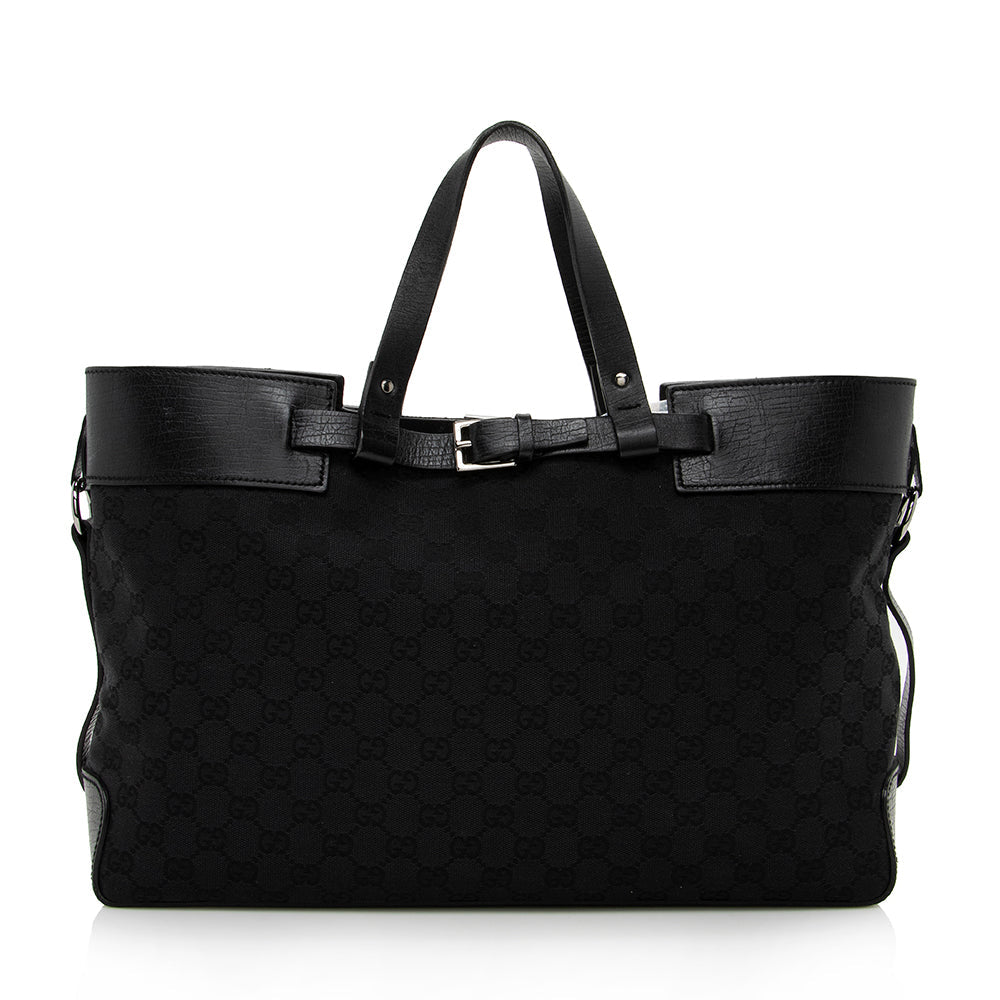 Gucci Leather Canvas Tote Style 58