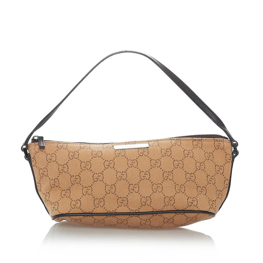 Gucci GG Canvas Boat Baguette (SHG-29827)