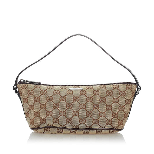 Gucci GG Canvas Boat Baguette (SHG-30775)