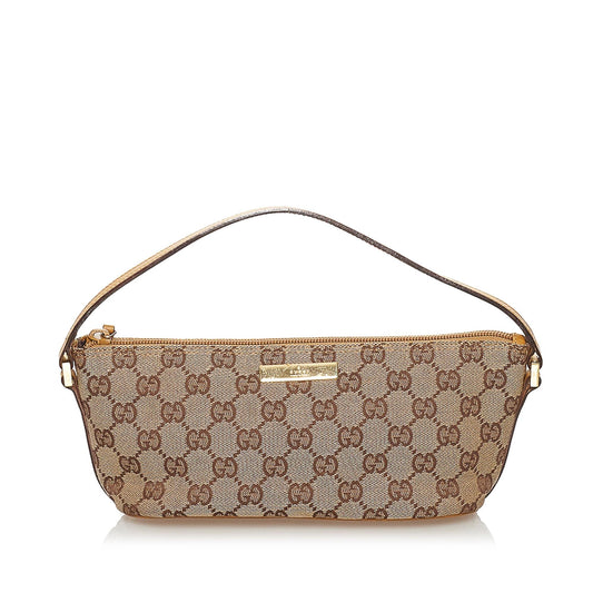 Gucci GG Canvas Boat Baguette (SHG-30839)
