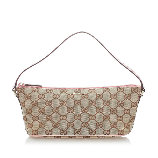 Gucci GG Canvas Boat Baguette (SHG-31608)