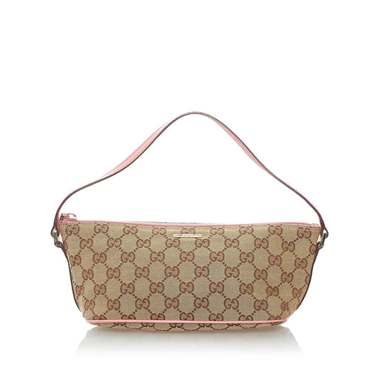 Gucci GG Canvas Boat Baguette (SHG-32021)